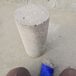 Solid Concrete Cylinder. 6" Wide X 12" Tall 