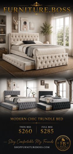 Twin Bed + Trundle $260 | Full bed + trundle $285