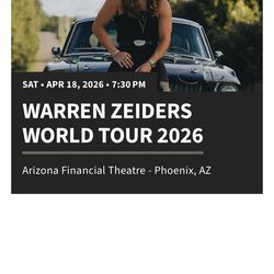 2 Warren Zeiders Tickets 4/18