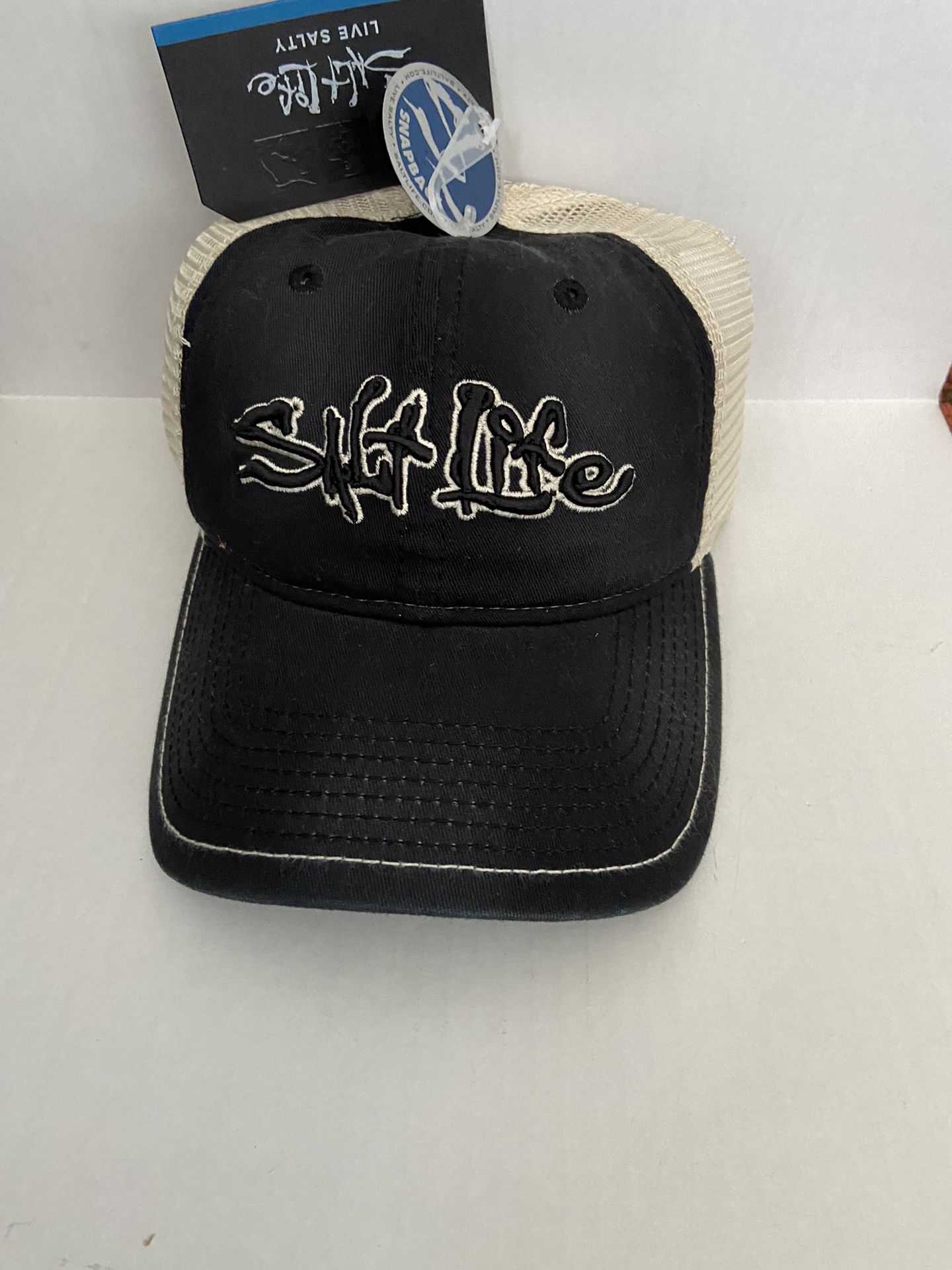 Salt life Black And White Cap
