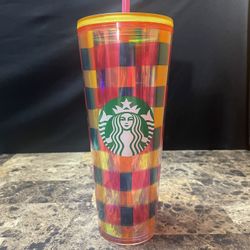 Starbucks 2023 Spring ‘Picnic Blanket’ Checkered Cold Cup Venti Tumbler