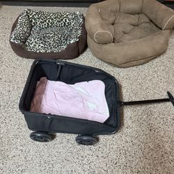 Small Dog Or Pet Beds And Wagon