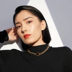 N111- Sweater Chain Choker Necklace double Side
