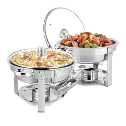 Stainless Steel ROVSUN 5 Qt 2 Pack Chafing Dishes