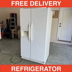 FREE DELIVERY- Galaxy Double French Door White Refrigerator Fridge Freezer 🛑 PLEASE READ FULL DESCRIPTION 🛑