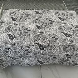 Crate & Barrel Large Slipcovered Ottoman 