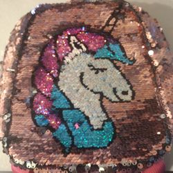 Unicorn Reversible Backpack Sequins 