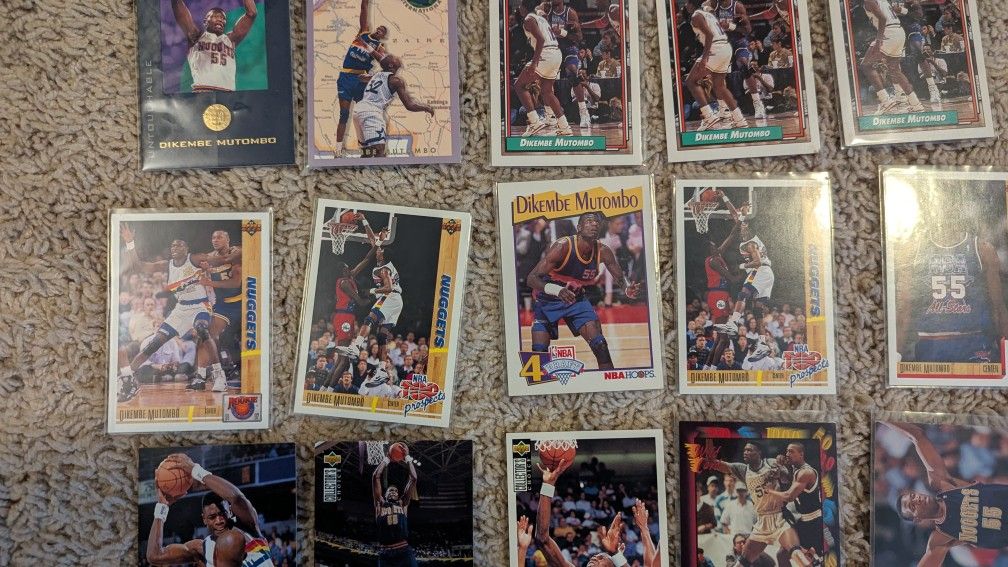 Dikembe Mutombo 45 Card Lot Hall Of Fame!
