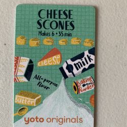 Yoto Card Cheese Scones Baking 