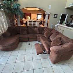 Large reddish sofa