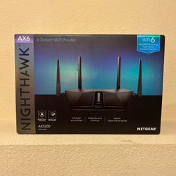 NETGEAR Nighthawk RAX48 AX6 AX5200 Dual-Band Wi-Fi 6 Router 5200Mbps 4 LAN Ports