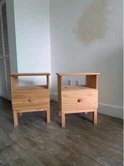 Ikea Wood Nightstands - Set of Two