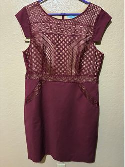 Burgundy dress