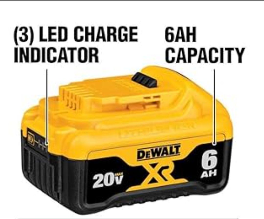 DeWalt 20 V Max Lithium Battery 6 AH( New, Never Used)