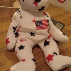 Ty Beanie Baby Original Glory Bear, Rare 4th Generation, Retired 400stamped  With Errors 