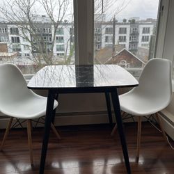 Article Black Marble Dining Table