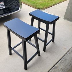 Wood Saddle Style Barstools