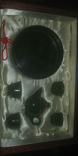 Jade tea/sake set