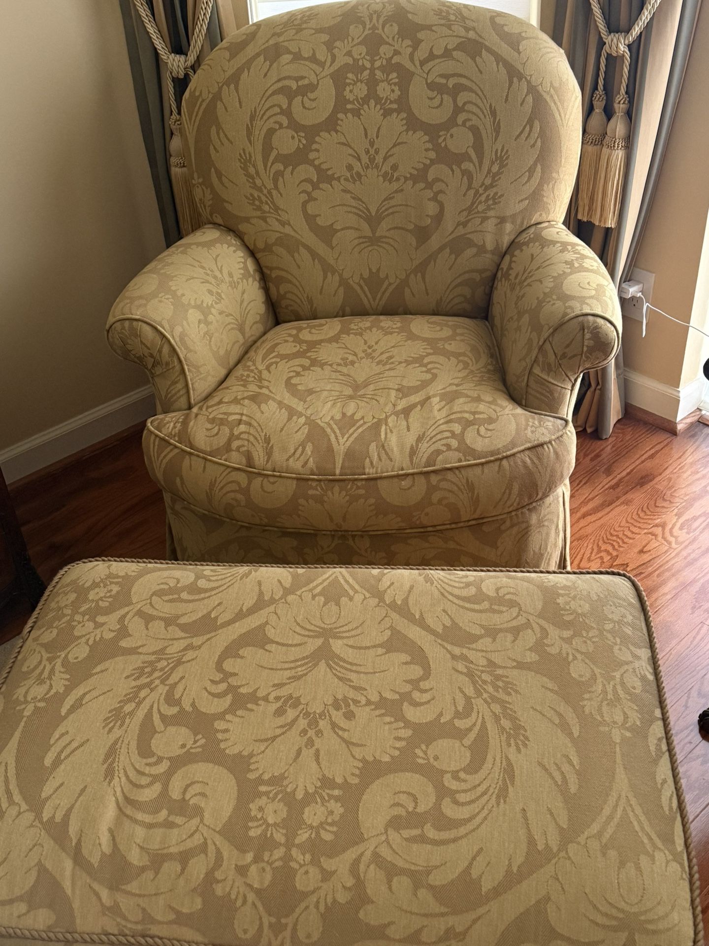 Upholstered Chair And Ottoman