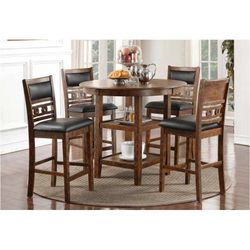 5 Piece Round Counter Height Dining Room Set