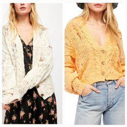 New Free People Loose Weave Cotton Cardigans $40 Each 