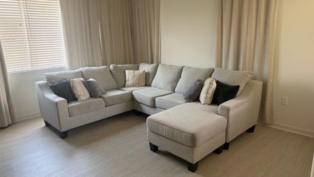 Grey Couch Sofa Chaise Sectional