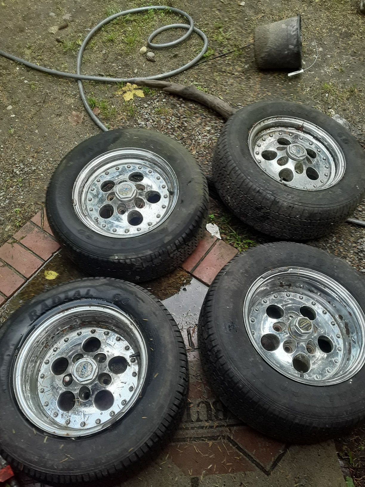 Old school cragor 14 inch rims