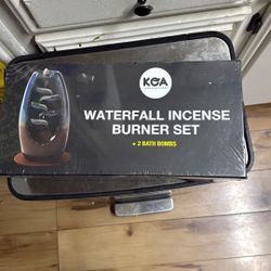 Waterfall Incense Burner Set + 2 Bath Bombs+100 Backflow Incense Cones