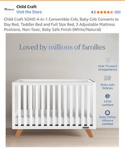 White Child Craft 4 - 1 Crib