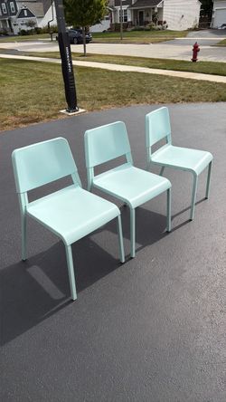 Mint Green Metal Chairs