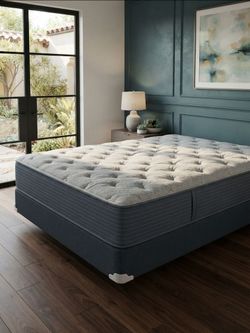 Queen Pillow Top Mattress with Box Spring