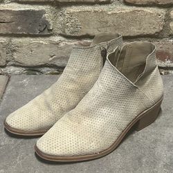 Lucky Brand Basel Ankle Booties Womens Size 6.5 EUR 36Gray Leather Double Zip