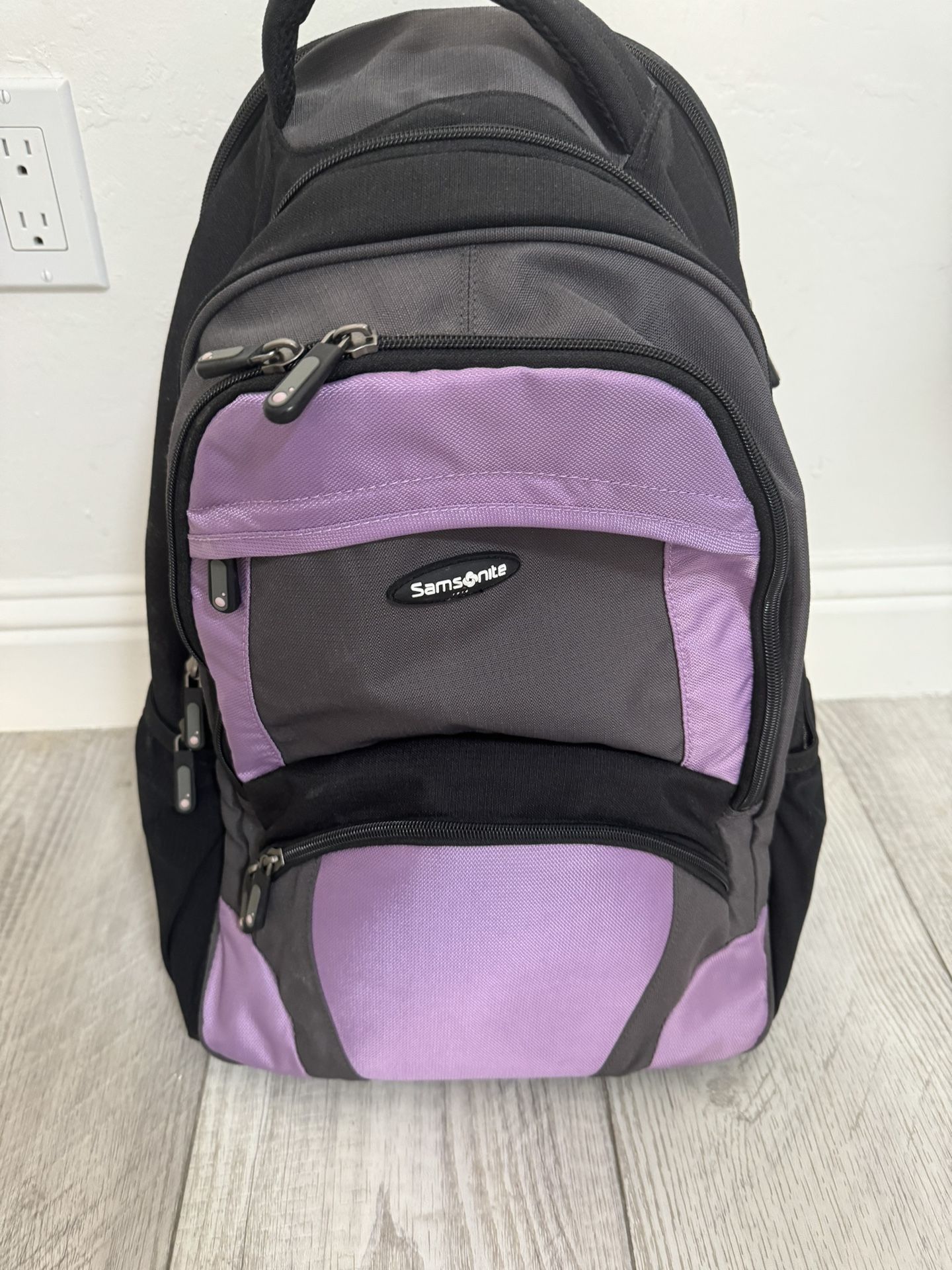 Samsonite, children's, rolling, backpack, purple, black, schoolbag, durable**