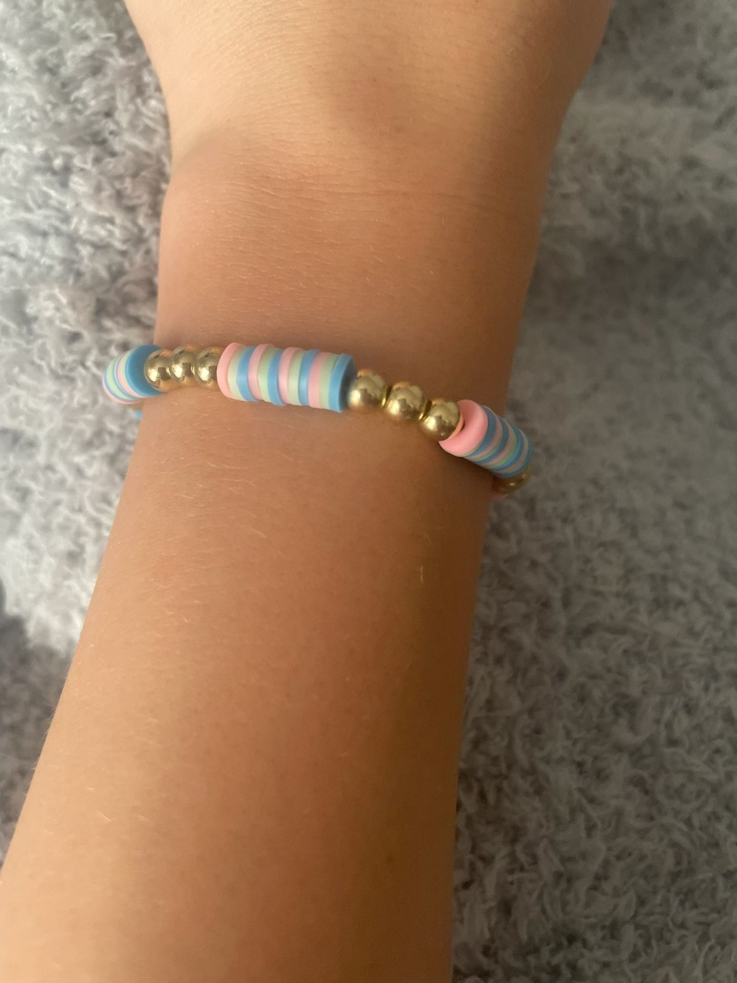 Clay bead bracelet