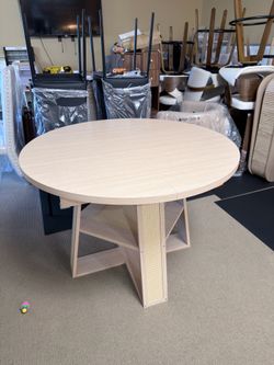 Extendable Oval Wood Dining Table with Rattan Base and Storage Shelf