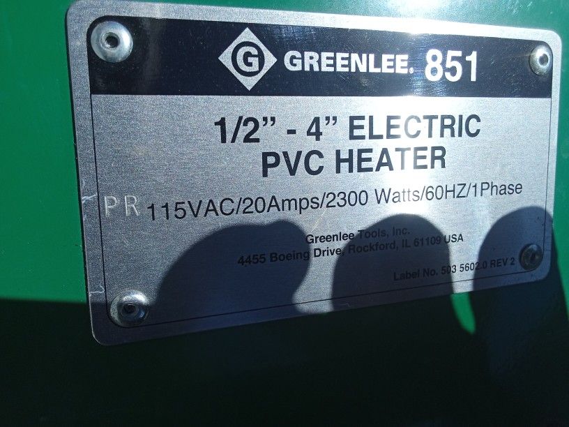Greenlee PVC Heater Like New. Plumbing