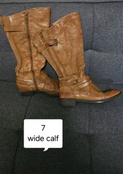 Brown Wide Calf 