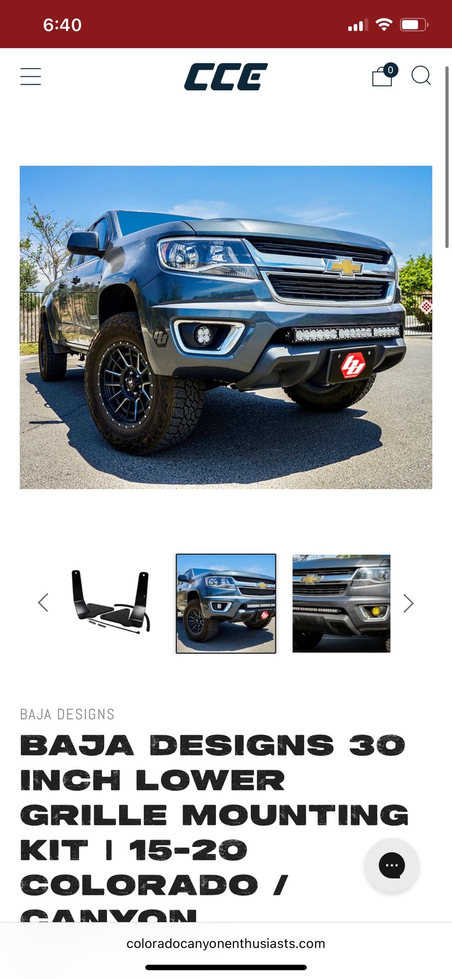 Chevy Colorado Grill Light Bar