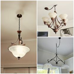 Collection Set of 3 chanderliers ceiling lamps