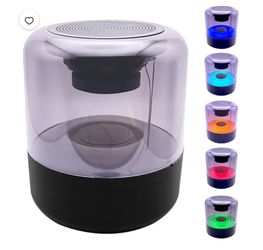Link LED 3D Multi Color Transparent Bluetooth Cylinder Speaker Great For Bedrooms, Dens, Office and Dorm Rooms Makes A Great Gift