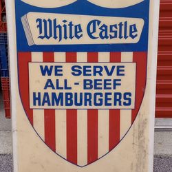 Original White Castle Restaurant Advertising Sign