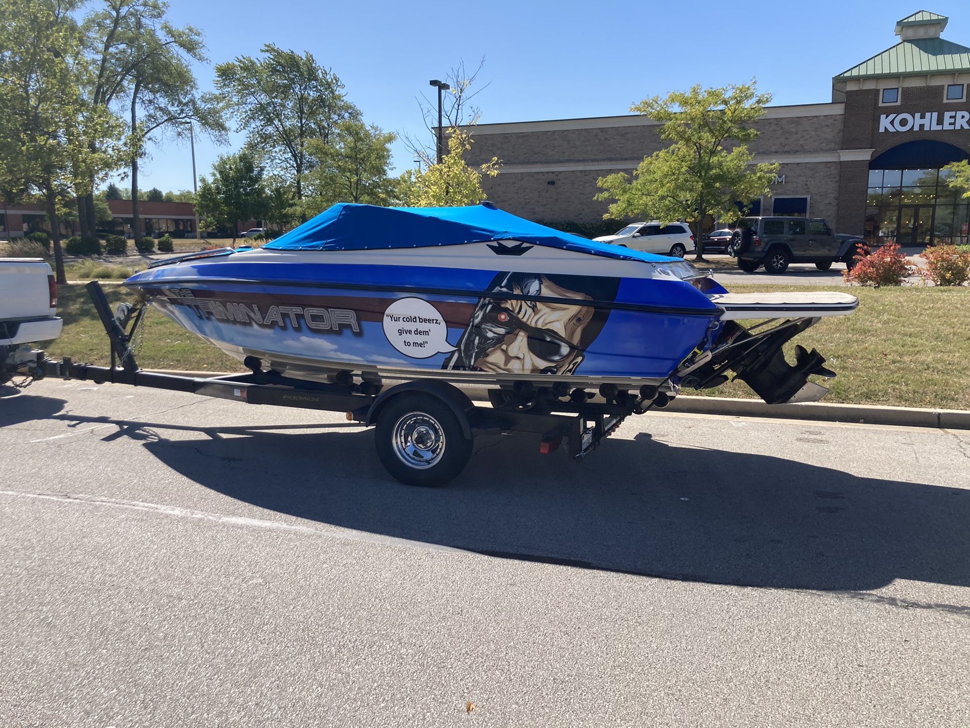 Crownline Open Bow With trailer, Brand New Engine