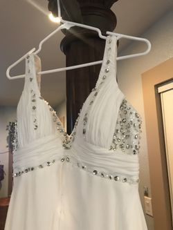 White prom dress