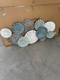 Blue Metal Wall Art