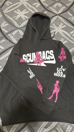 Scumbags Graphic Hoodie Black Pink
