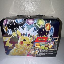 Brand New Sealed Pokemon Surging Sparks 2024 Fall Collectors Chest Tin Lunchbox