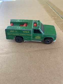 Vintage 1974 Hot Wheel Redline Green Fire Truck