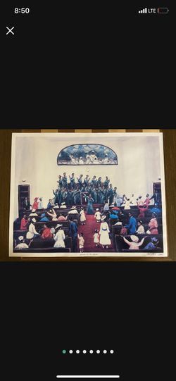 COLLECTIBLE TED ELLIS SIGNED WORSHIP iN THE HOUSE ART PRINT 