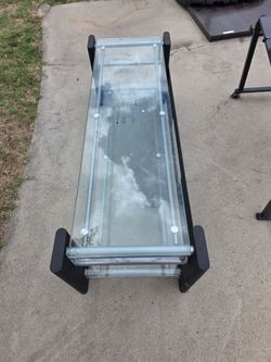 Thick glass tv stand