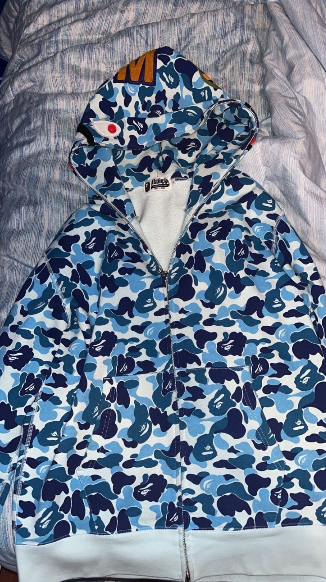 Bathing Ape Hoodie Blue
